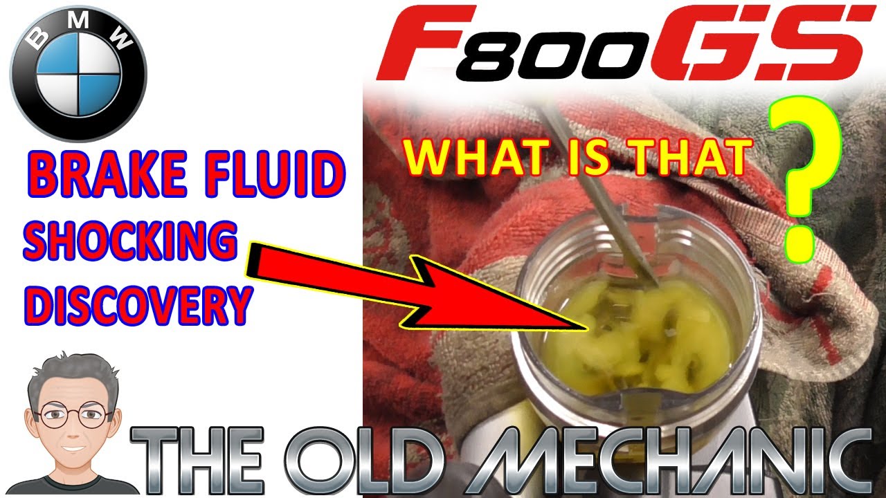 BMW F800GS BRAKE FLUID CHANGE What is THAT...? - YouTube