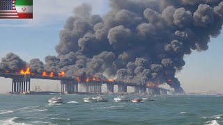2 MINUTES AGO! US F16s destroy millions of tons of shells and Iranian nukes on the Crimean Bridge!