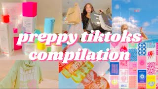 PREPPY TIKTOK COMPILATION 💗✨🛼 hauls, grwms, organization, and more! ✨#preppy #skincare #aesthetic