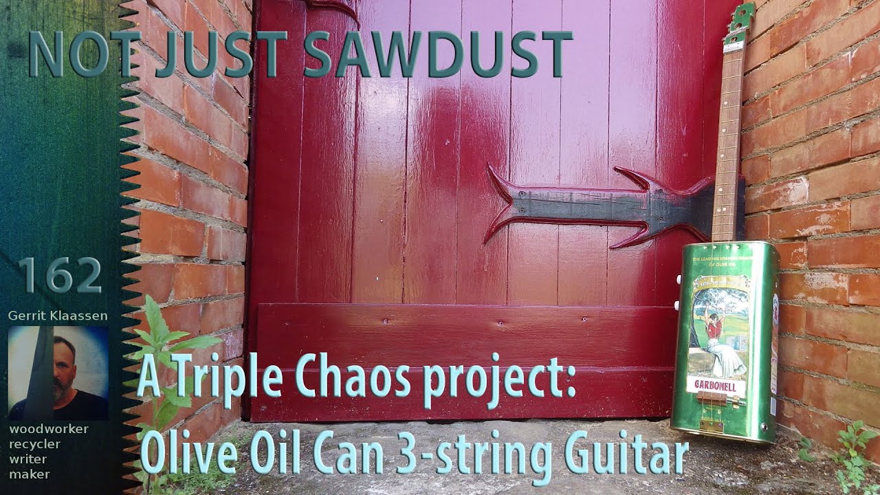 Olive Oil Tin Can Guitar. (the making of) YouTube