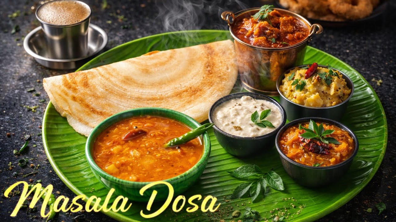 Masala Dosa Recipe एक ही वीडियो में दोसा का बैटर चटनी और आलू मसाला Dosa Recipe