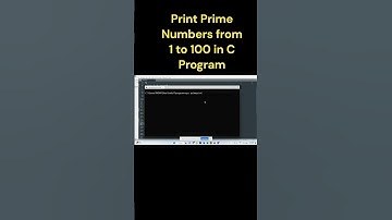 Print Prime Numbers from 1 to 100 in C
