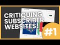 Critiquing subscriber websites ep 1