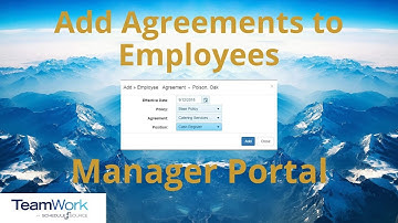 TeamWork 5 Manager Tutorial: How to Add Agreements to Employees