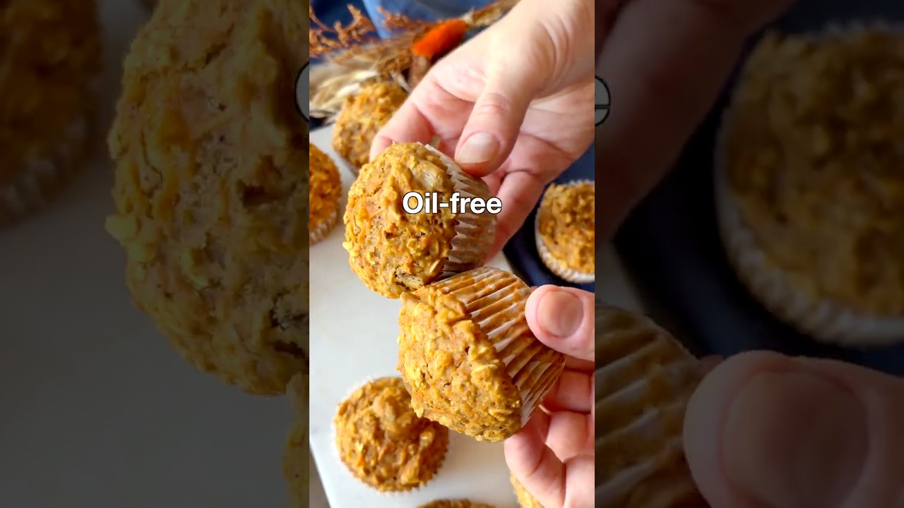Oil-Free Carrot Cake Muffins