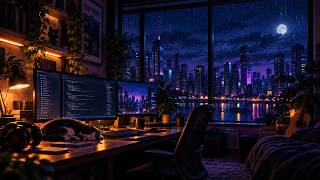 Midnight Compile 🌙 3 Hours of LoFi Beats for Coding, Focus & Deep Work | Tech & Chill