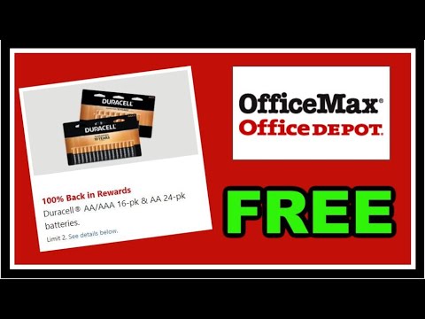 FREE BATTERIES at Office Depot Office Max Ends August 8th 2020