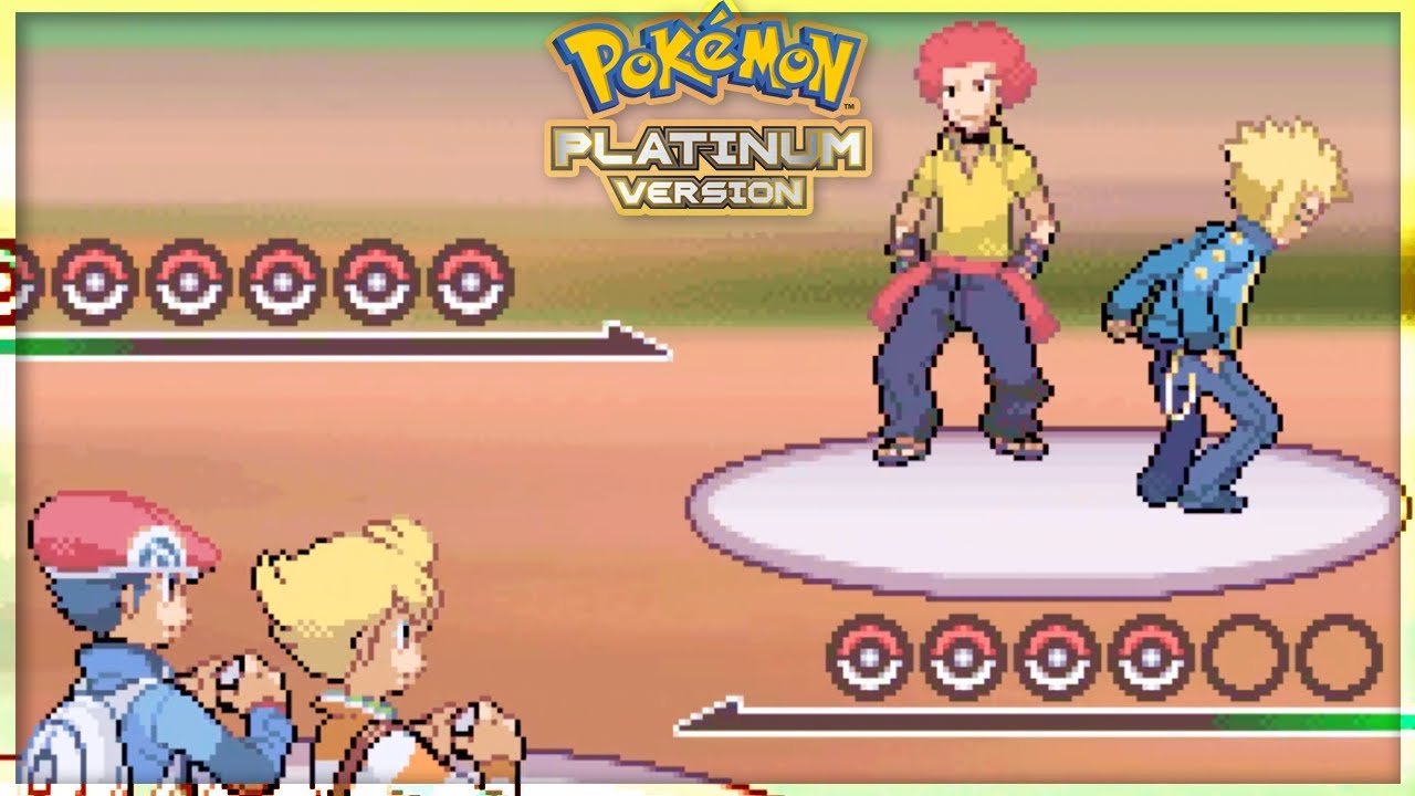 Pokémon Platinum - Battle v.s Flint & Volkner (Rival Barry) - YouTube