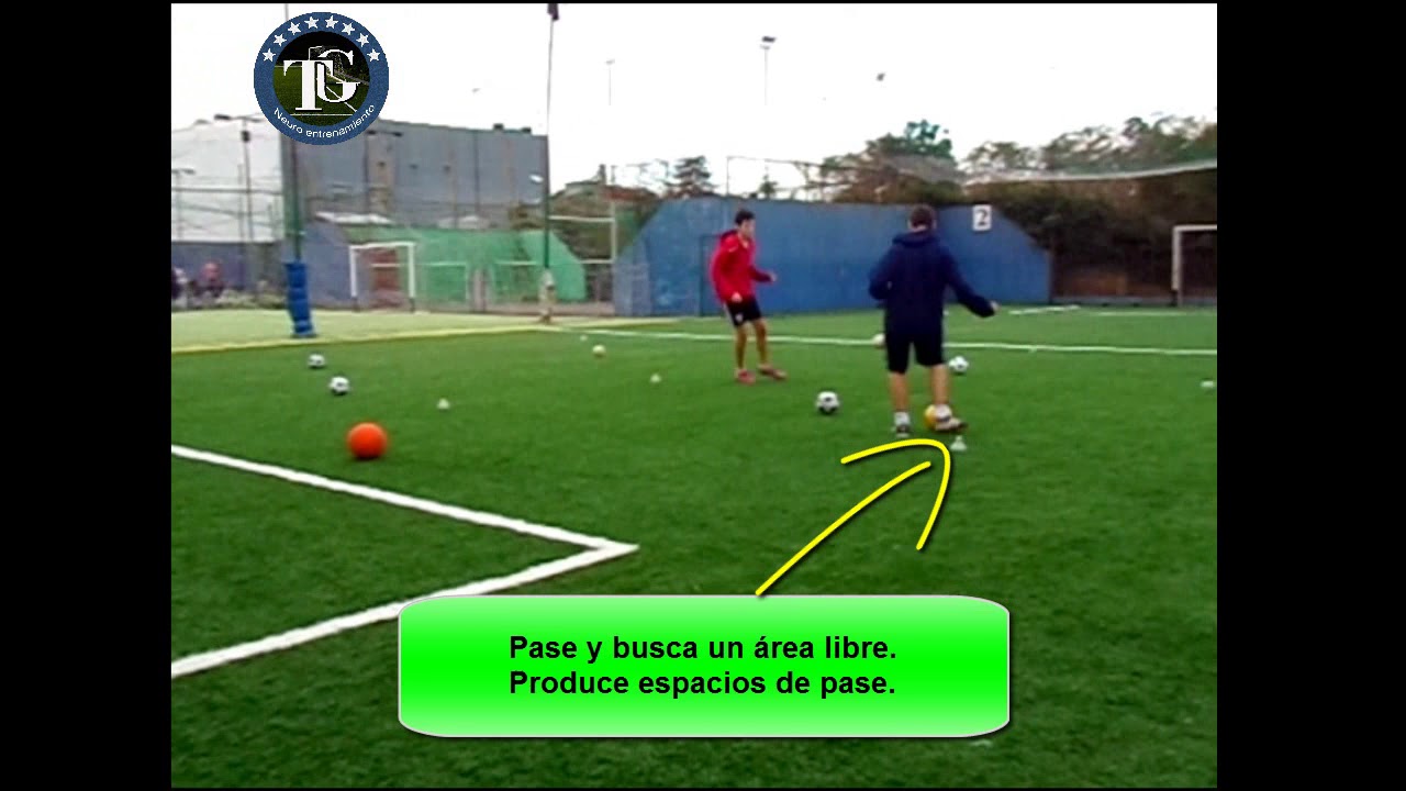 Pase y búsqueda de espacios libres . Neuro entrenamiento futbol Theo Gambarini - Neuro entrenador deportes univision