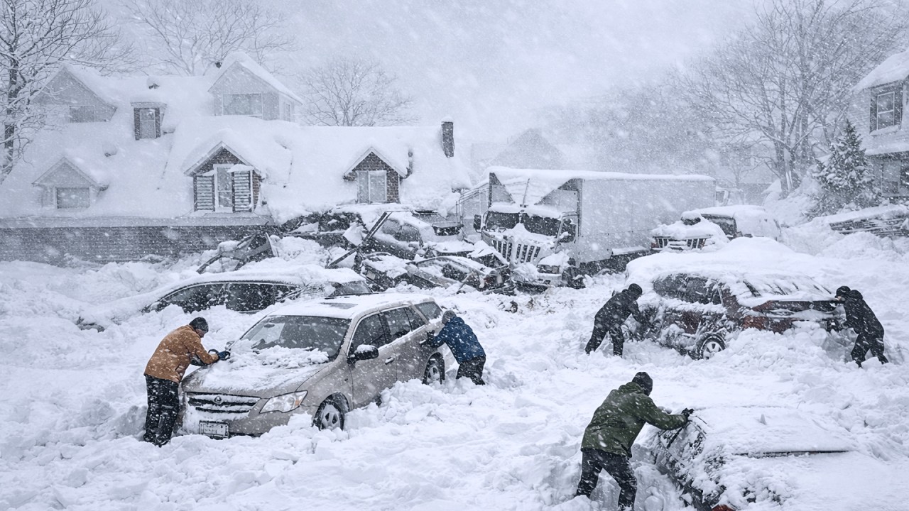 CHAOS in Massachusetts Today! 32-Inch Blizzard Triggers Major Crashes Across Boston