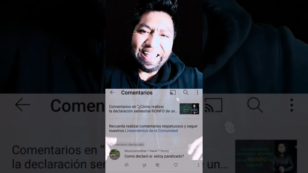 Declaración de producción semestral REINFO