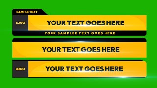 Green Screen Lower Thirds Templates | Free After Effects Templates