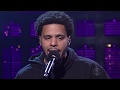 J Cole - "Be Free" Performance on The Late Show with David Letterman