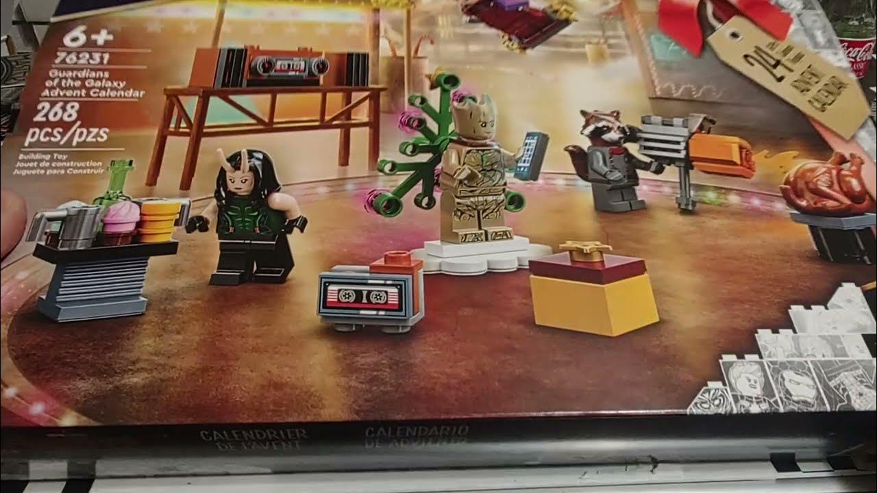 Guardians of the Galaxy Lego Advent Calendar days 1 thru 4 featuring