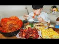 ASMR MUKBANG 집밥 직접 만든 김치찌개 양념 게장 생선구이 먹방! Marinated Raw Crabs Korean Home Meal EATING REAL SOUND!