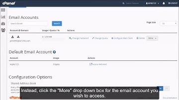 How to use webmail from within cPanel?