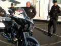 Victory police motorcycles demonstration event