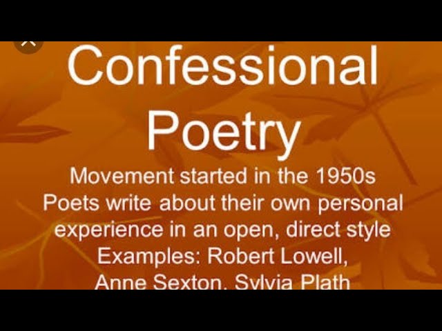 Confessional Poetry by 14 NET, 3JRF,2 M.Phil Dr Mukesh Pareek