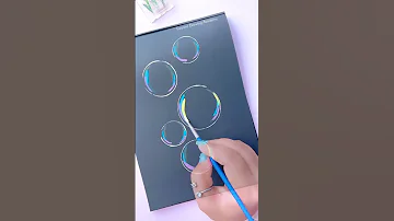 Easy Painting Technique || How to Paint Bubbles #acrylicpainting #CreativeArt #Satisfying