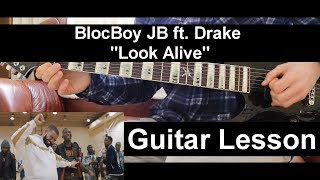 BlocBoy JB & Drake "Look Alive" *LEFT HANDED* Guitar Lesson! screenshot 3