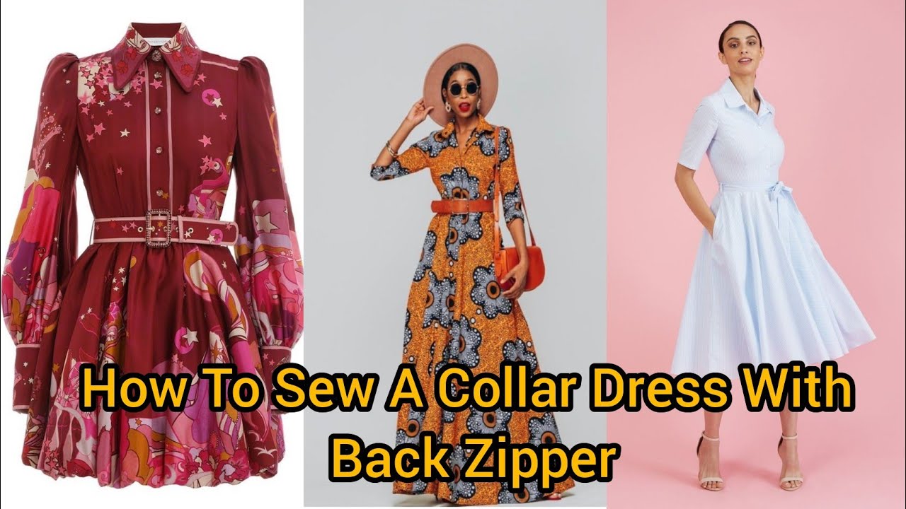 How To Make A shirt Dress With Back Zipper YouTube