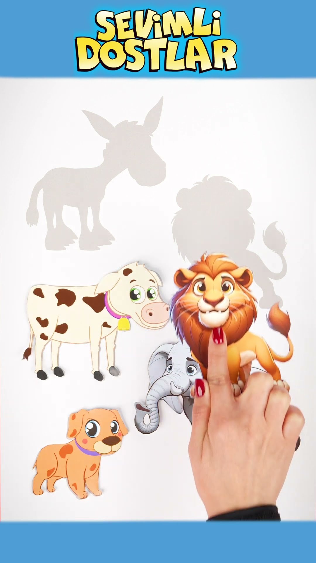 Çocuklar İçin Eğlenceli Hayvan Gölge Eşleştirme Oyunu? ? #diy #sevimlidostlar