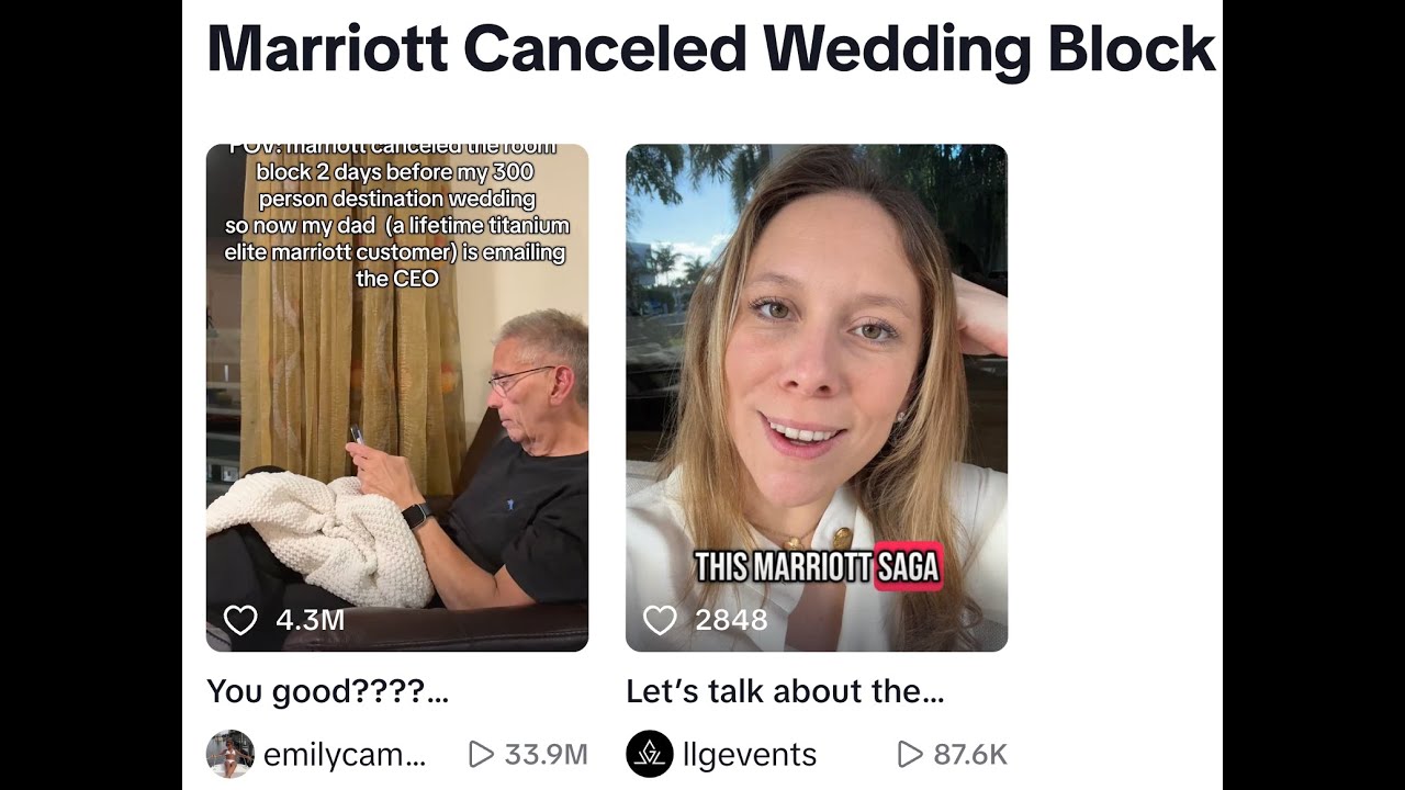 Marriott Drops Wedding Room Block, Inside the Viral Tik Tok and What