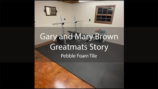 Gary & Sally Browns Greatmats Story - Foam Tiles for Basement Gym - Gary and Sally Brown decided to create a home gym space in their basement, on a concrete floor. They purchased Greatmats Gym Floor Workout Fitness Pebble Top Tiles which are 3/4 in thick and 2x2 ft. These interlocking, puzzle style mats are super easy to install!

These tiles come with 2 border strips attached. Gary mentioned that he felt is was very beneficial to keep the 2 styles of border strips separated (straight edge and corner style) for use later on in the installation.

Gary also mentioned that the Greatmats foam tiles were a greater value than a previous style of mats they had in their last home. The Greatmats tiles are more durable, thicker, tougher and stiffer.

Product mentioned in this video:
https://www.greatmats.com/flooring/exercise-room-flooring.php

#greatmatsstory #homegym #basement