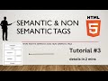 Semantic & Non Semantic Tags in HTML | HTML tutorial | Hindi / Urdu | Tutorial #3