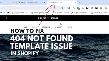 How To Fix 404 Error in Shopify Home Page