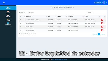 35.- Evitar duplicidad de entradas - Sistema de Asistencias con PHP y MYSQL