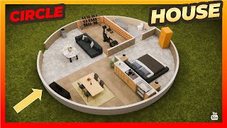 circle house   10x10 m