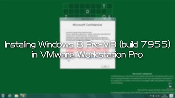 Timelapse: Installing Windows 8 Pre-Milestone 3 (Build 7955) in VMware Workstation Pro