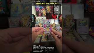 Pikachu Pulled From a $3 Japanese Mega Dream Pack! 🔥 #Shorts #Pokemon