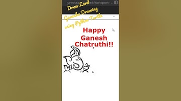 Lord Ganesha Drawing using Python Turtle😍 #shorts #youtubeshorts #coding #python #ganesha
