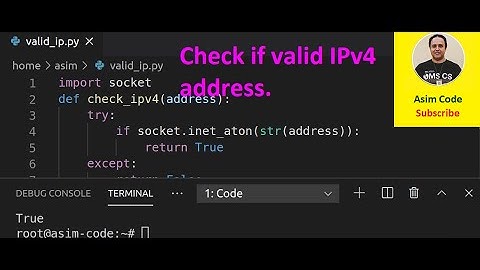 Python Check if valid IPv4 address