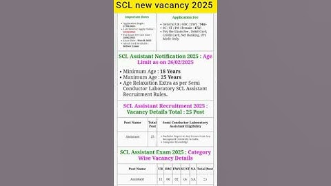 SCL New vacancy 2025.New Semiconductor Laboratory Vacancies for 2025 | #semiconductor