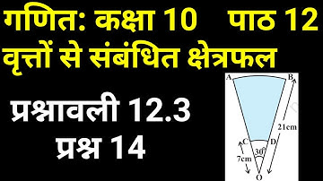 गणित कक्षा 10 प्रश्नावली 12.3 प्रश्न 14 | NCERT Maths Hindi Med Class 10 Exercise 12.3 Question 14