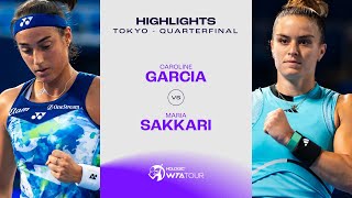 Caroline Garcia Vs Maria Sakkari 2023 Tokyo Quarterfinal Wta Match Highlights