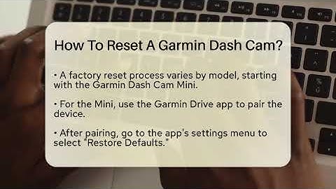 How To Reset A Garmin Dash Cam? - Talking Tech Trends
