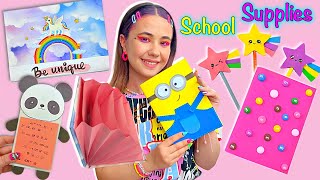 5 DIY SCHOOL SUPPLIES - Back To School Hacks and Crafts #backtoschool #diy