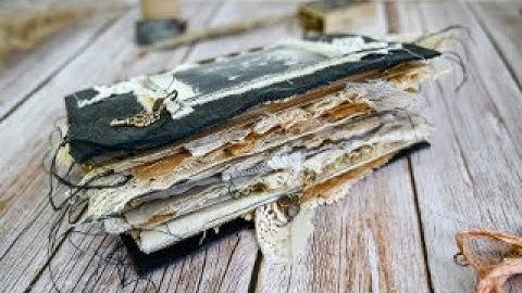 Vintage grunge junk journal - flip through video (SOLD)