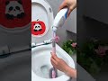 Suction Gel Toilet Brush Saves Space &amp; Cleans Like Magic! #BathroomHack #CleaningEssentials