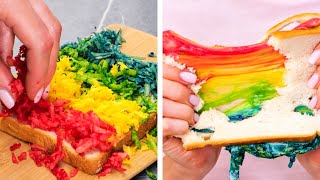 How to Make Rainbow Food | TikTok Food Hacks