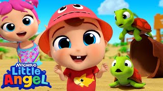 Baby John's Turtle Rescue Adventure!🐢 | Little Angel And Friends Kid Songs