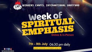DAY1 WEEK OF SPIRITUAL EMPHASIS 7TH JULY 2021