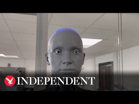 Highly advanced AI robot speaks several languages - YouTube