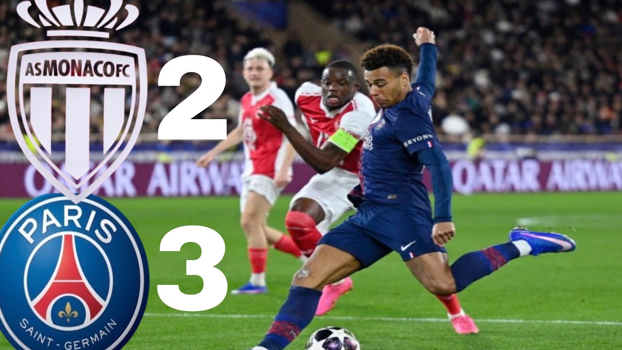 MONACO-PSG 2-3 BARRAGE ALLER DE LIGUE DES CHAMPIONS 