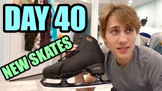 Back on the ice - Days 40-43 - NEW SKATES!!!