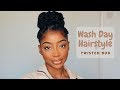 Easy Wash Day Hairstyle - Twisted Bun - Natural 4A / 4B Hair | Shornell Stacey